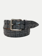 Fausto Colato 4cm breiter Gürtel aus Krokoleder grigio bei Robert Ley