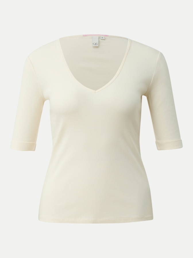 Q/S designed by Basic T-Shirt mit V-Ausschnitt bei Robert Ley