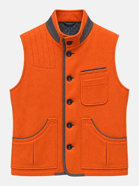 Habsburg Weste Kerscheneck Signalorange bei Robert Ley