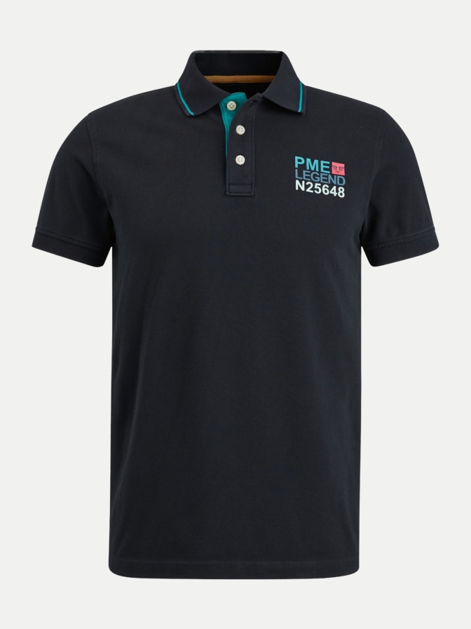 PME Legend Poloshirt mit Schriftzug bei Robert Ley