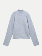 Tom Tailor Denim Pullover mit Stehkragen 40766-foggy sky blue melange bei Robert Ley