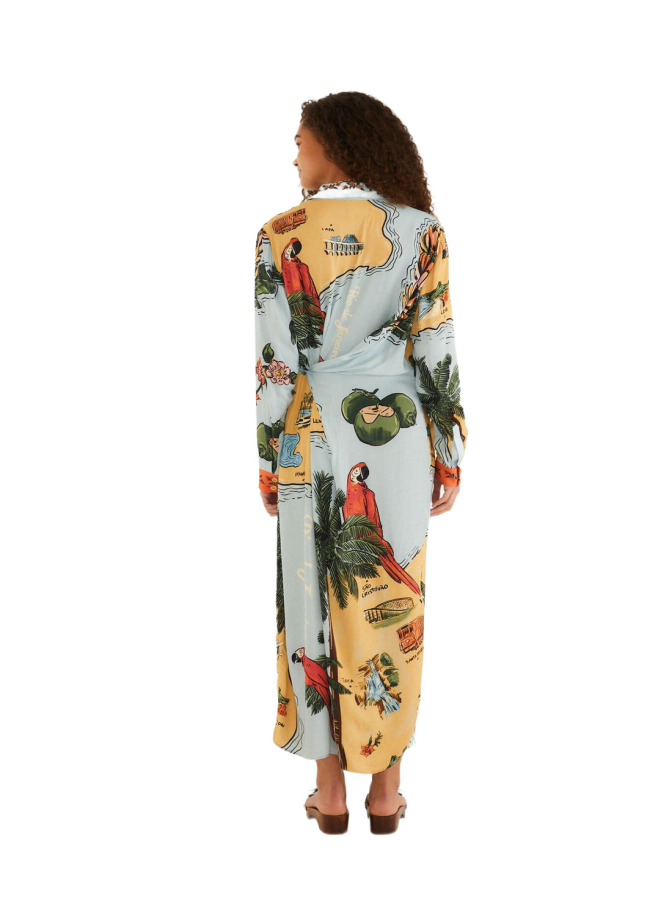 Farm Rio Maxikleid mit mehrfarbigen Print bei Robert Ley