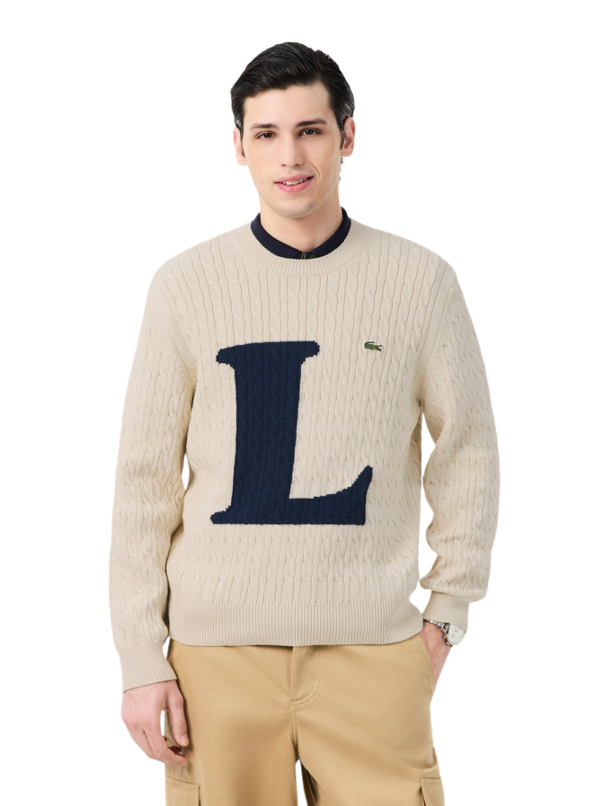 Lacoste Strickpullover mit Zopfmuster bei Robert Ley