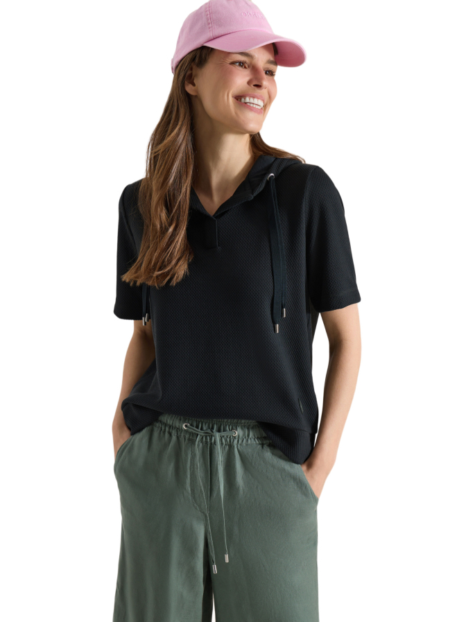 Cecil Kurzarm Sweatshirt mit Kapuze bei Robert Ley