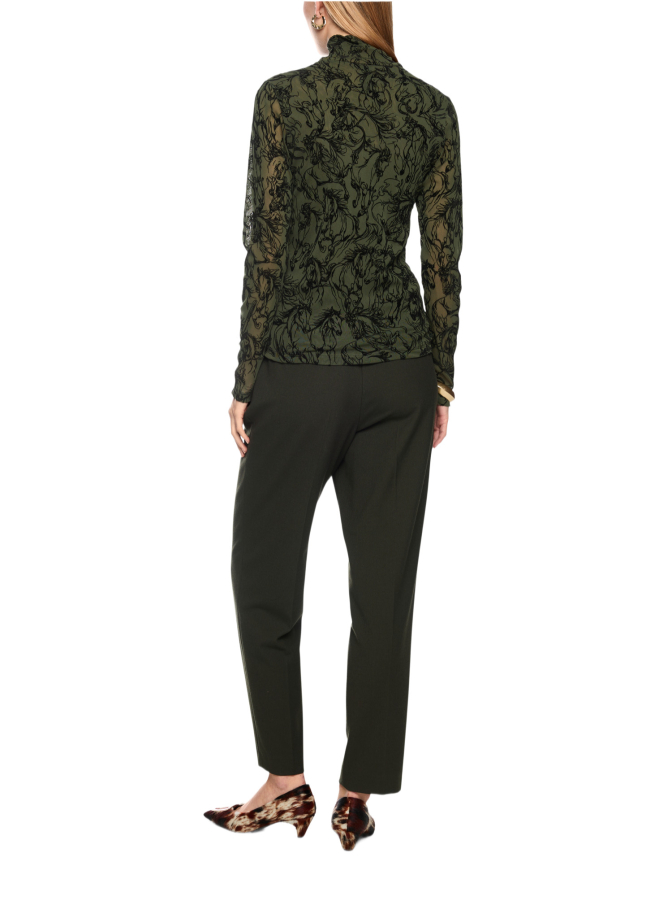 Marc Cain Meshshirt mit Samt-Beflockung bei Robert Ley