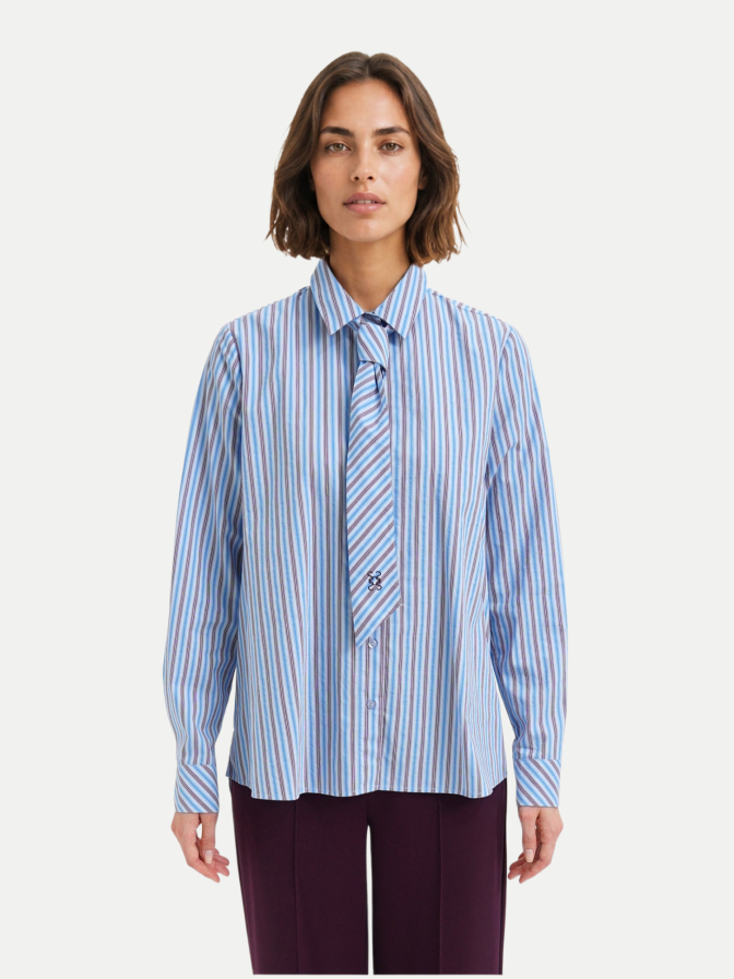 Smith & Soul Streifen-Bluse mit Bindeband bei Robert Ley