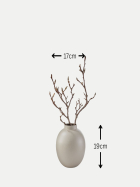 Fynch-Hatton Living Vase klein Moya 960-elephant grey bei Robert Ley