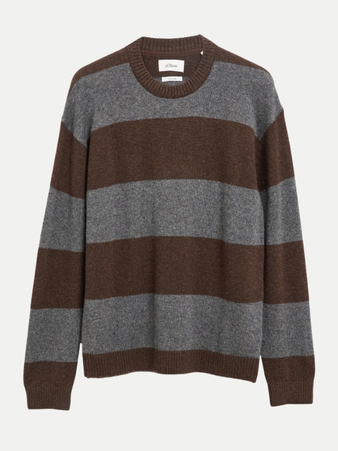 s.Oliver RED LABEL Blockstreifen-Pullover aus 100% Wolle bei Robert Ley
