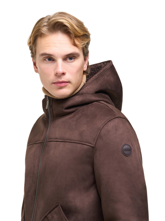 Colmar Jacke aus Schaffellimitat mit Kapuze bei Robert Ley