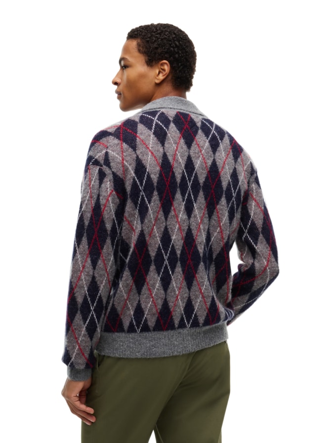 Tommy Hilfiger Argyle-Cardigan mit Alpaka-Anteil bei Robert Ley