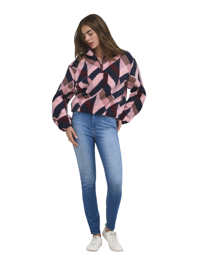 Only Half-Zip Sweat mit Stehkragen bei Robert Ley