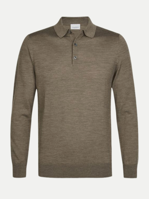 PROFUOMO Pullover mit Polokragen aus Merinowolle bei Robert Ley