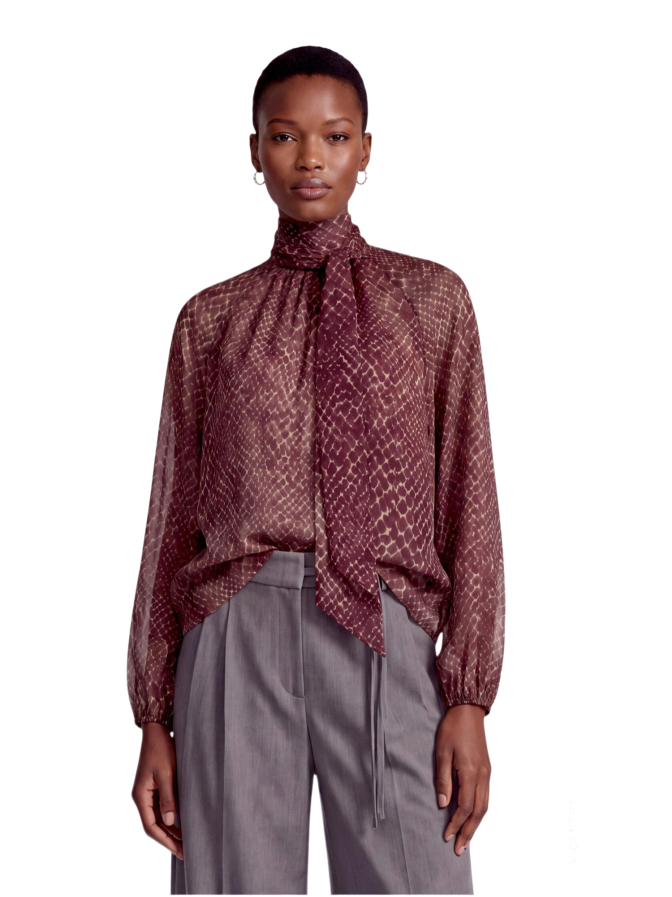 Zero Schluppenbluse mit Animal-Print bei Robert Ley
