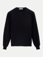 Filippo De Laurentiis Rundhalspullover in 100% Merino 890-navy bei Robert Ley