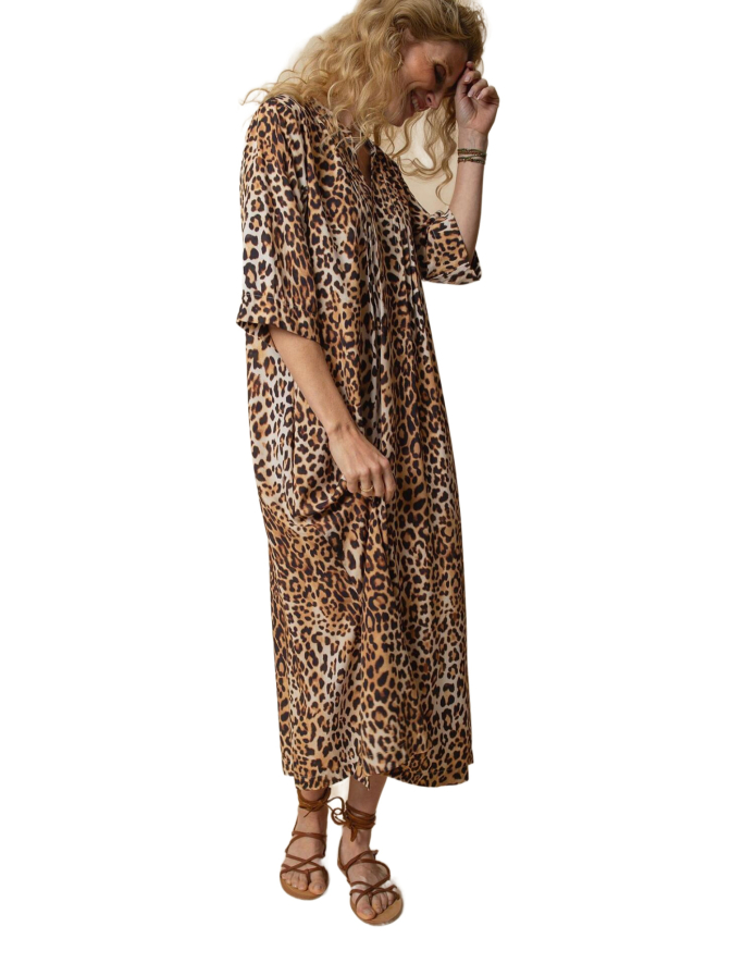 Emily Van Den Bergh Tunika- Kleid mit Leo-Print bei Robert Ley