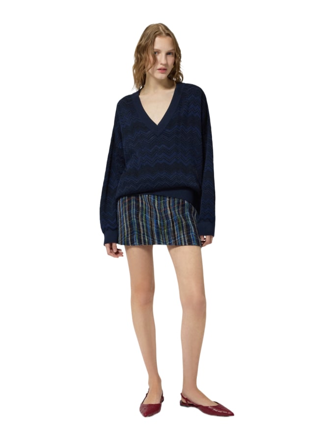 MISSONI Pullover mit V-Ausschnitt und Zig Zag-Muster bei Robert Ley