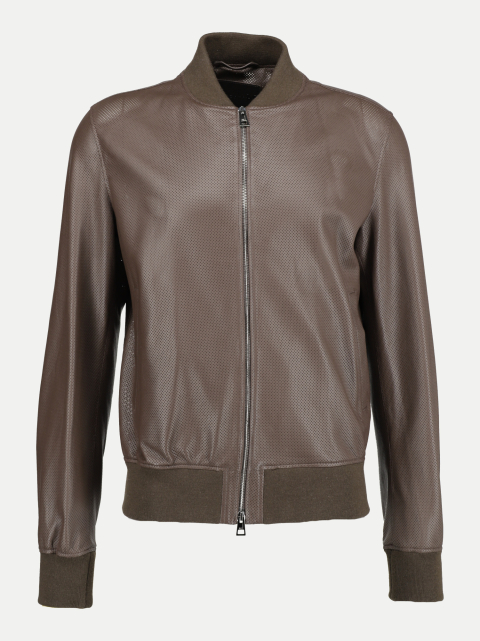 Manzoni 24 Leder-Blouson mit Strickbündchen bei Robert Ley