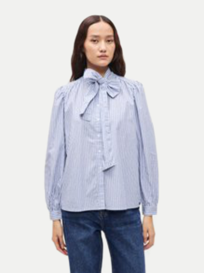 Pepe Jeans Gestreifte Bluse mit Schluppe bei Robert Ley