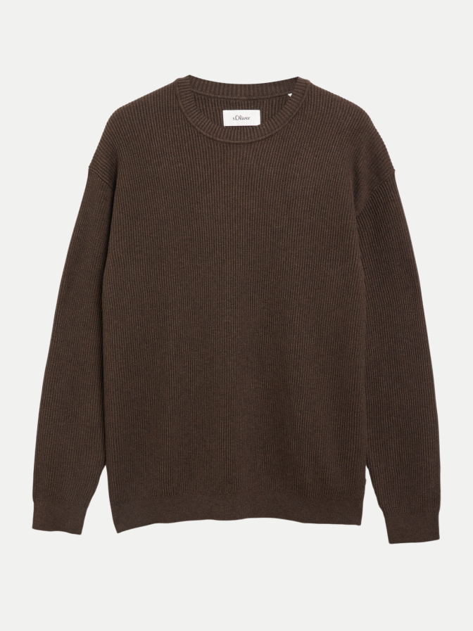 s.Oliver RED LABEL Flammgarn-Pullover Gerippt bei Robert Ley