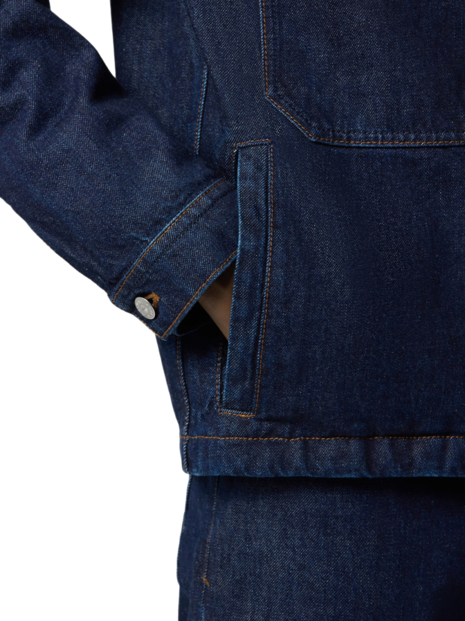 Stone Island Denim Biker-Jacke mit Knopfverschluss bei Robert Ley
