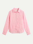 Gant Leinen Bluse mit Streifen 661-BRIGHT FUSCHIA bei Robert Ley