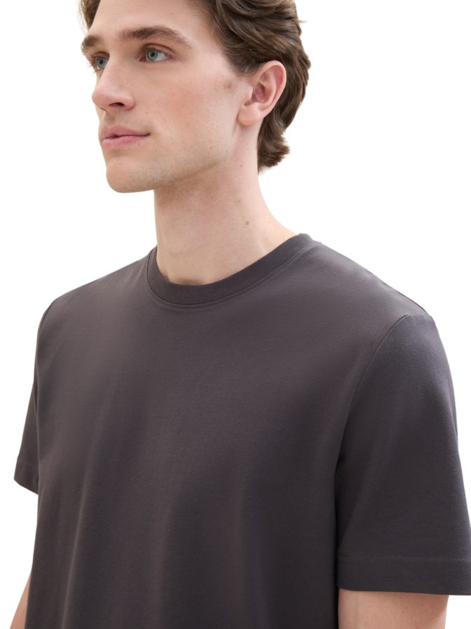 Tom Tailor Casual T-Shirt mit Piqué Struktur bei Robert Ley