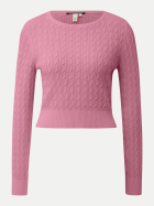 Q/S designed by Strickpullover mit Zopfmuster 4183-LILAC/PINK bei Robert Ley