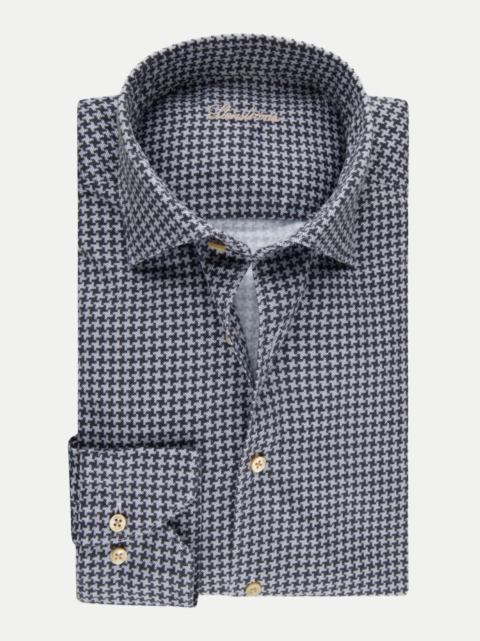 Stenströms Oxford-Hemd mit Hahnentritt-Muster bei Robert Ley