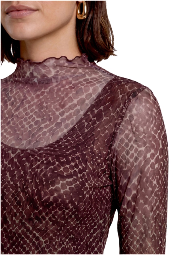 Zero Mesh-Shirt mit Muster bei Robert Ley