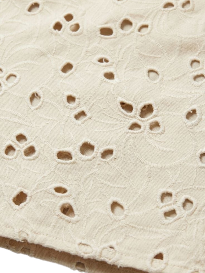 EDITED Denim-Rock mit Broderie Stickerei bei Robert Ley