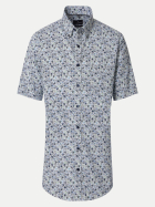 Casamoda Kurzarmhemd mit Allover-Print 100-100 blau bei Robert Ley