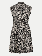 Zero Ärmelloses Kleid mit Allover-Print 1891-Cream/Black bei Robert Ley