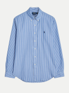 Polo Ralph Lauren Freizeithemd mit Streifenmuster 005medbluewhite bei Robert Ley
