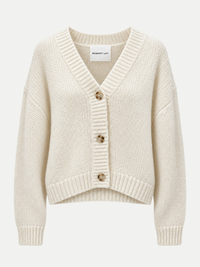Robert Ley Strickjacke aus Wolle-Kaschmir-Mix bei Robert Ley