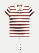 Tommy Hilfiger Gestreiftes Poloshirt 03L-WHITE bei Robert Ley