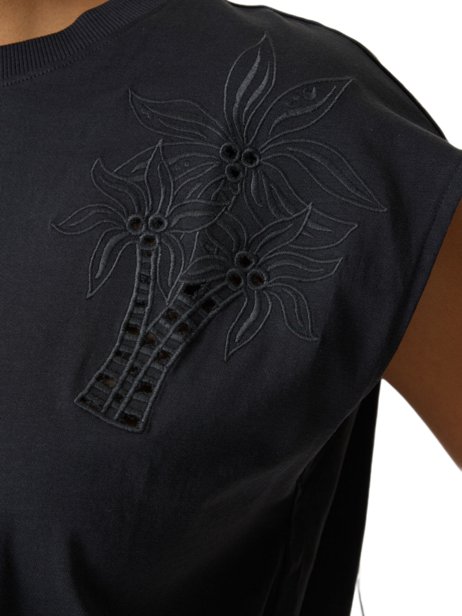 Garcia T-Shirt mit Stickerei- Details bei Robert Ley