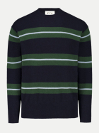 FTC Cashmere Kaschmir-Pulli mit Ringelmuster 0685 midnight bei Robert Ley