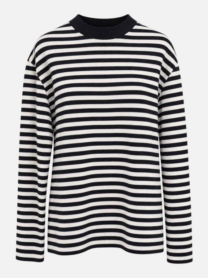 04651/ A trip in a bag Feinstrick-Langarmshirt Gestreift bei Robert Ley