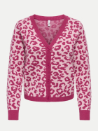 Only Strickjacke ONLLEO mit Leo-Print 188638002-Sangria/Orchid Pink/Carmine Rose bei Robert Ley