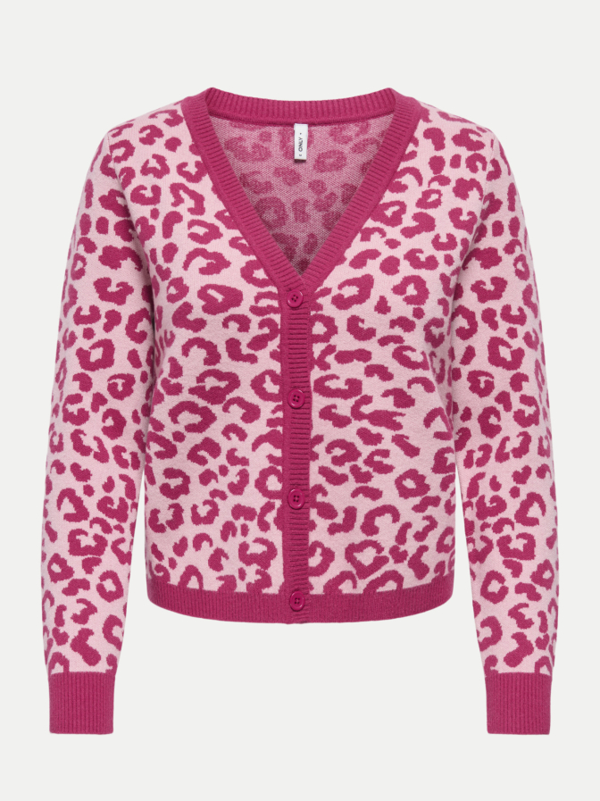 Only Strickjacke ONLLEO mit Leo-Print bei Robert Ley