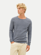 Nowadays Pullover mit Wabenstruktur 653-middle blue bei Robert Ley