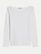 Marc O'Polo Langarmshirt mit U-Boot-Ausschnitt 0163-White bei Robert Ley