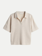 Opus Strick- Poloshirt Somari 20042-golden beige bei Robert Ley