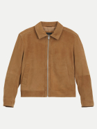 BOSS Black Lederjacke aus Veloursleder 260-Medium Beige bei Robert Ley