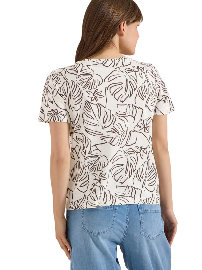 Cecil T-Shirt mit Blätterprint bei Robert Ley