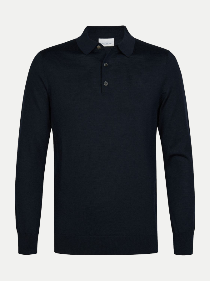 PROFUOMO Pullover mit Polokragen aus Wolle bei Robert Ley