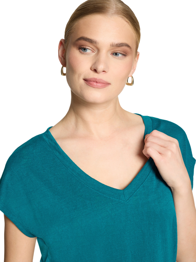 Zero Basic-T-Shirt mit V-Ausschnitt bei Robert Ley