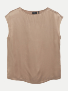 s.Oliver BLACK LABEL T-Shirt Ärmellos 8437-BROWN bei Robert Ley