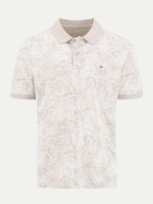 Fynch-Hatton Poloshirt mit Allover Print 828-cement bei Robert Ley