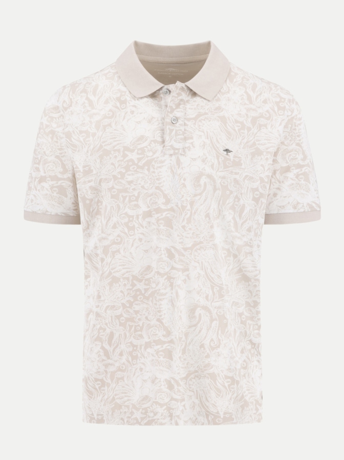 Fynch-Hatton Poloshirt mit Allover Print bei Robert Ley